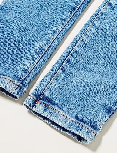 Kot Pantolon Yıpratılmış Detaylı Pamuklu Cepli - Slim Jean Beli Ayarlanabilir Lastikli