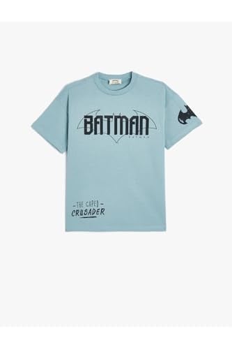 Koton Bisiklet Yaka Kısa Kollu Batman Lisanslı Baskılı Tişört Tişört Erkek çocuk