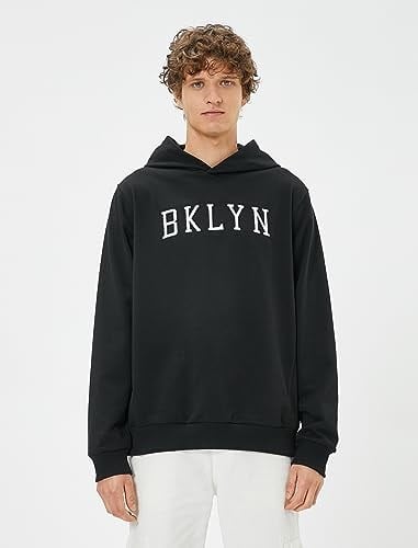 Koton Bisiklet Yaka Uzun Kollu Slogan Baskılı Sweatshirt Sweatshirt Erkek