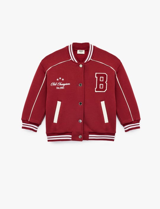 Koton Bomber Varsity Jacket - Seçenekler: 6 Yıl, 7 Yıl, 8 Yıl, 9 Yıl, 12 Yıl, 14 Yıl