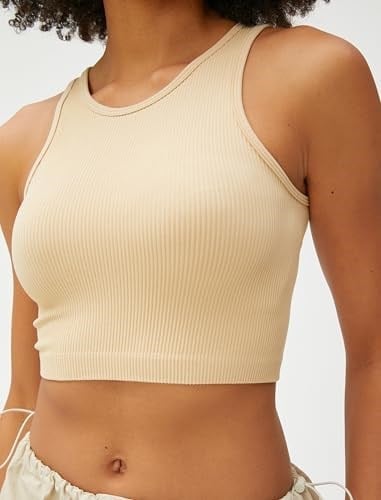 Koton Crop Atlet Fitilli Halter Yaka Kolsuz