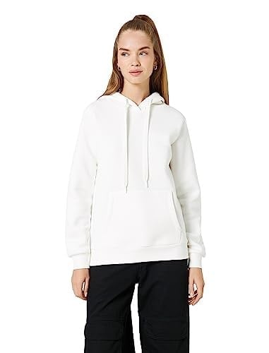 Koton Kapüşonlu Sweatshirt Basic Kanguru Cepli Uzun Kollu Sweatshirt Kadın