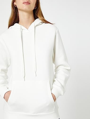 Koton Kapüşonlu Sweatshirt Basic Kanguru Cepli Uzun Kollu Sweatshirt Kadın
