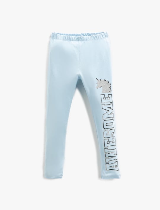 Koton Unicorn Tayt Beli Lastikli Pamuklu