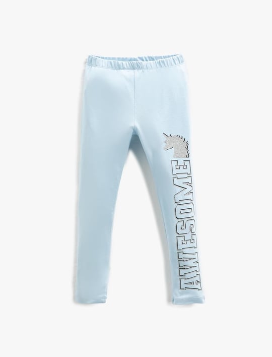 Koton Unicorn Tayt Beli Lastikli Pamuklu