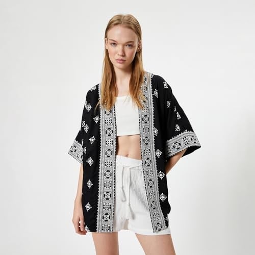 Koton Viskon Kimono Nakışlı