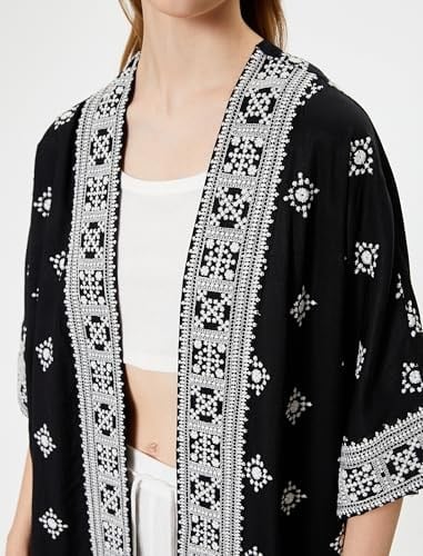 Koton Viskon Kimono Nakışlı