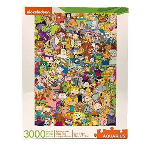 KOVA BURCU Nickelodeon 90lar Bulmaca (3000 Parça Puzzle) - Resmen Lisanslı Nickelodeon Mal ve Koleksiyon - Glare Free - Hassas Fit - hemen hemen yok Dust Bulmaca - 32 x 45 inç