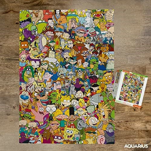 KOVA BURCU Nickelodeon 90lar Bulmaca (3000 Parça Puzzle) - Resmen Lisanslı Nickelodeon Mal ve Koleksiyon - Glare Free - Hassas Fit - hemen hemen yok Dust Bulmaca - 32 x 45 inç