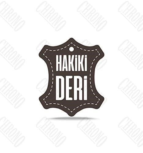 Koyu Kahverengi Hakiki Deri Saat Kordonu Kayış 20-22mm