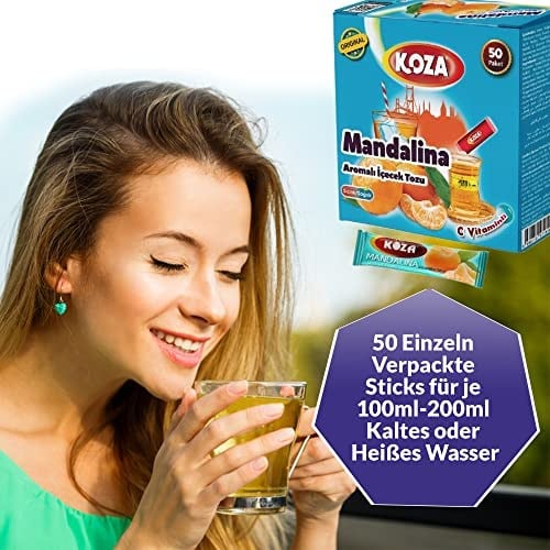 Koza Tek Içimlik Mandalina Aro. Içecek Tozu (50 ADET)
