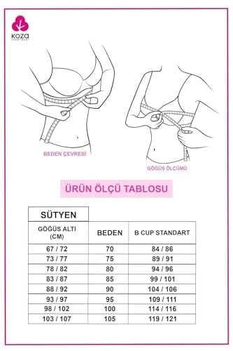 Koza Underwear Kadın Tül Detaylı Dolgusuz Toparlayıcı Minimizer Sütyen