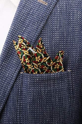 Kravatkolik Çok Renkli Motif Baskılı İpek Mendil SPS259