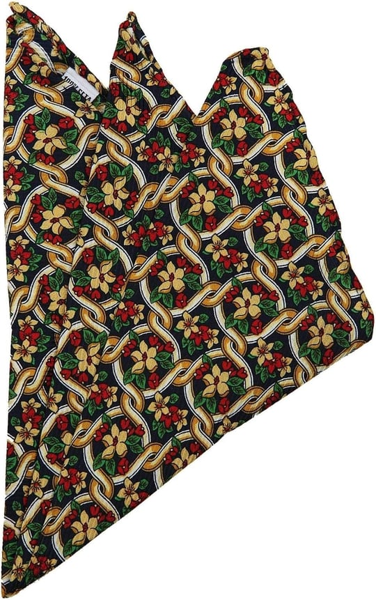 Kravatkolik Çok Renkli Motif Baskılı İpek Mendil SPS259