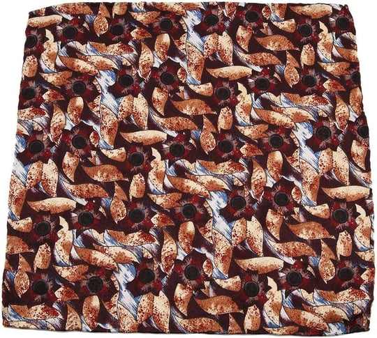 Kravatkolik Çok Renkli Motif Baskılı İpek Mendil SPS153