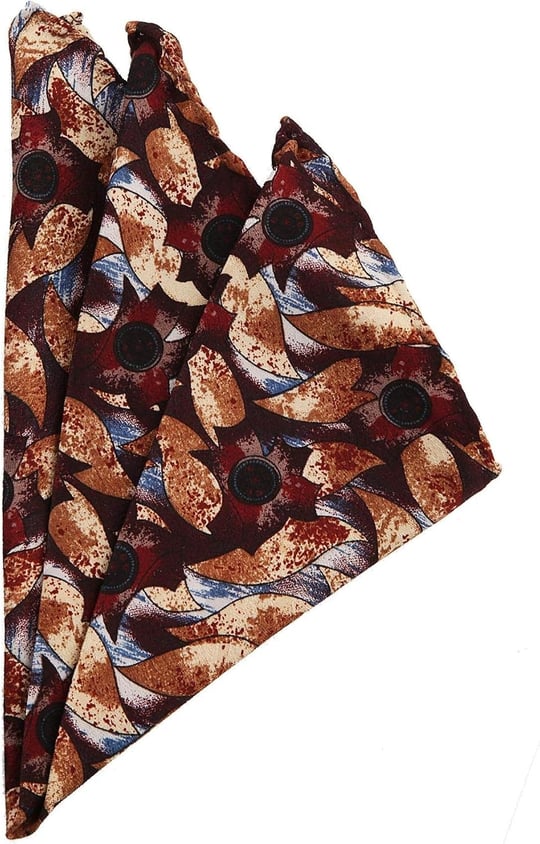 Kravatkolik Çok Renkli Motif Baskılı İpek Mendil SPS153