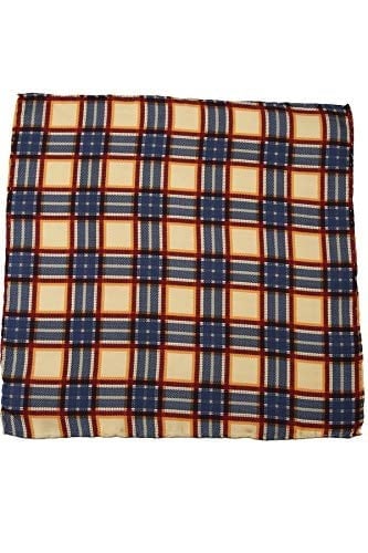 Kravatkolik Krem Motif Baskılı İpek Mendil SPS417