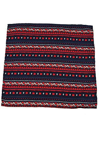 Kravatkolik Lacivert Motif Baskı İpek Mendil SPS194