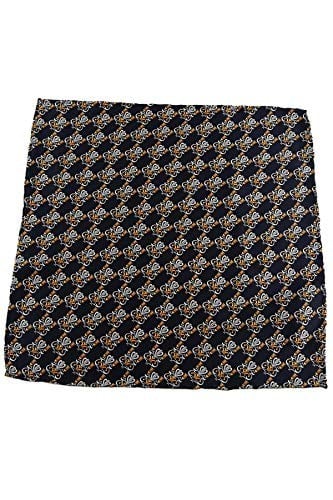 Kravatkolik Lacivert Motif Baskılı İpek Mendil SPS126