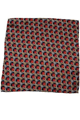 Kravatkolik Lacivert Motif Baskılı İpek Mendil SPS313