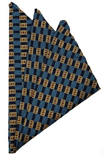 Kravatkolik Lacivert Motif Baskılı İpek Mendil SPS436