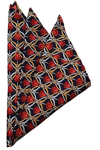 Kravatkolik Lacivert Motif Baskılı İpek Mendil SPS313