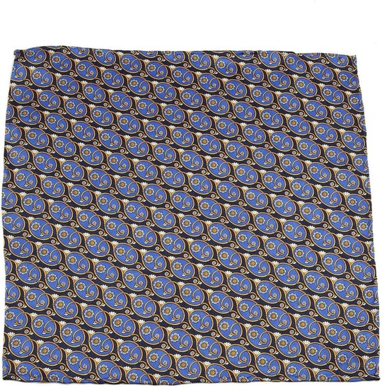 Kravatkolik Mavi Motif Baskılı İpek Mendil SPS137
