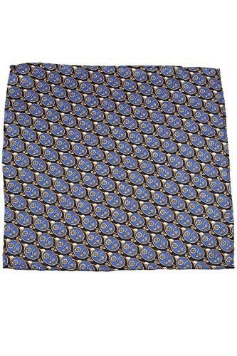 Kravatkolik Mavi Motif Baskılı İpek Mendil SPS137