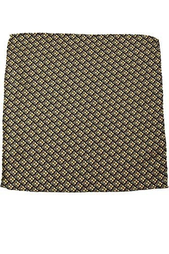 Kravatkolik Sarı - Lacivert Motif Baskılı İpek Mendil SPS400
