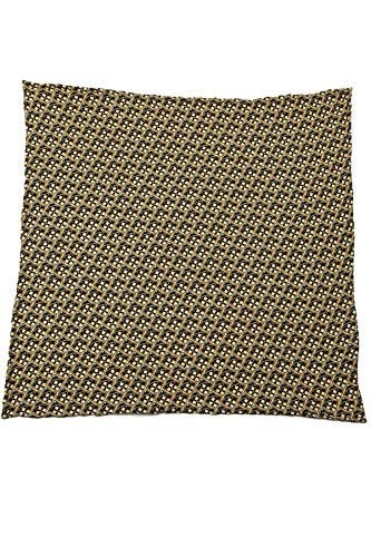 Kravatkolik Sarı - Lacivert Motif Baskılı İpek Mendil SPS405