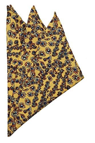 Kravatkolik Sarı Motif Baskılı İpek Mendil SPS258