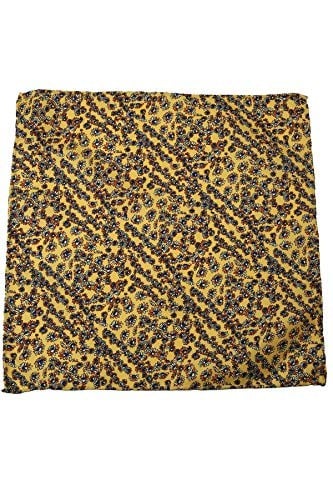 Kravatkolik Sarı Motif Baskılı İpek Mendil SPS258