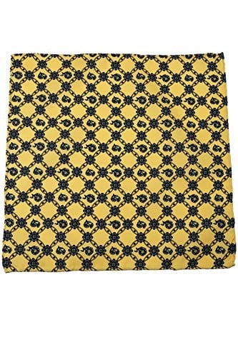 Kravatkolik Sarı Motif Baskılı İpek Mendil SPS286