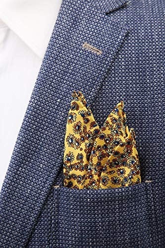 Kravatkolik Sarı Motif Baskılı İpek Mendil SPS258