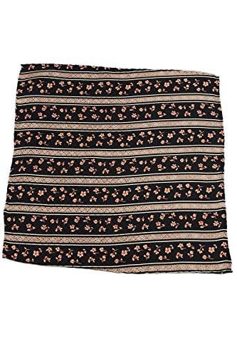 Kravatkolik Siyah Motif Baskılı İpek Mendil SPS141