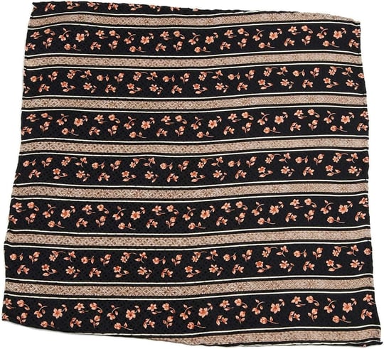 Kravatkolik Siyah Motif Baskılı İpek Mendil SPS141