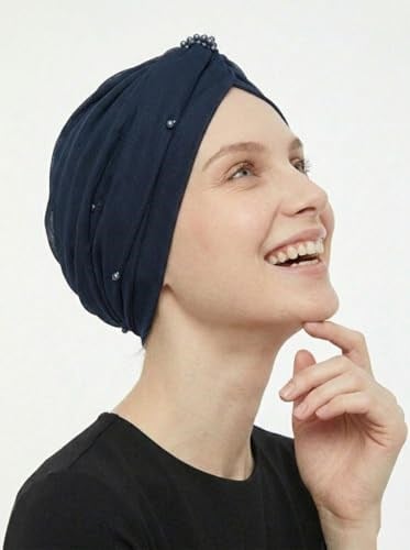 Kristal Tüllü Astarlı Hazır Türban Tesettür Abiye Bone