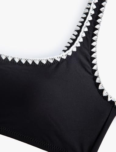 Kroşe Detaylı Bralet Bikini Üstü Pedli