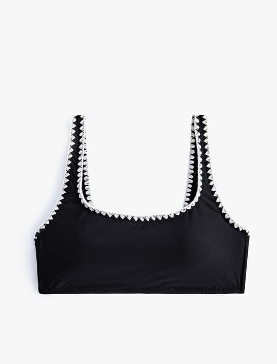 Kroşe Detaylı Bralet Bikini Üstü Pedli