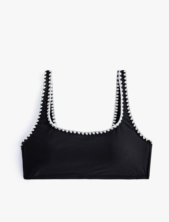 Kroşe Detaylı Bralet Bikini Üstü Pedli