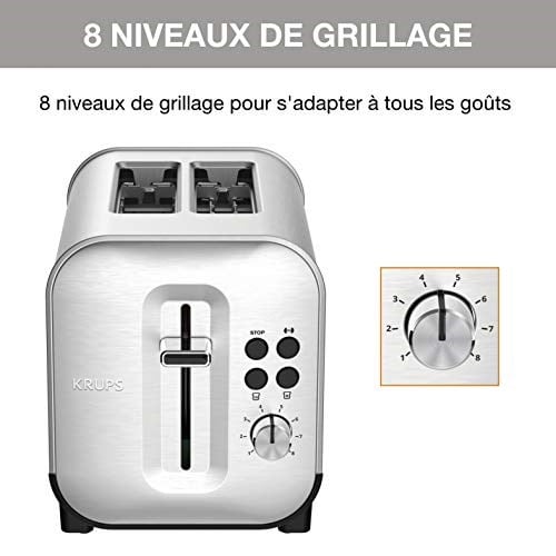 Krups First Toaster 2 Bölmeli Paslanmaz Çelik 850 Watt Ekmek Kızartma Makinesi - 7211003732 - Seçenekler: ekmek kızartma makinesi, filtre kahve makinesi, Su ısıtıcı