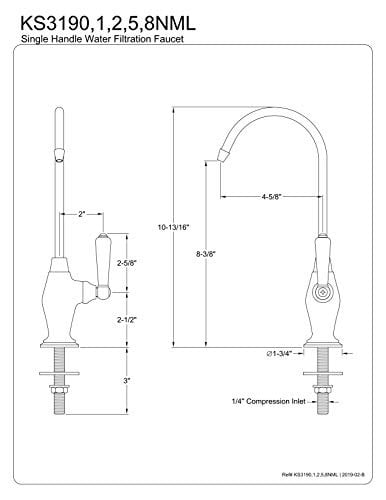 KS3195NML Magellan Design 1/4 Turn Water Filter Faucet, Oil Rubbed Bronze