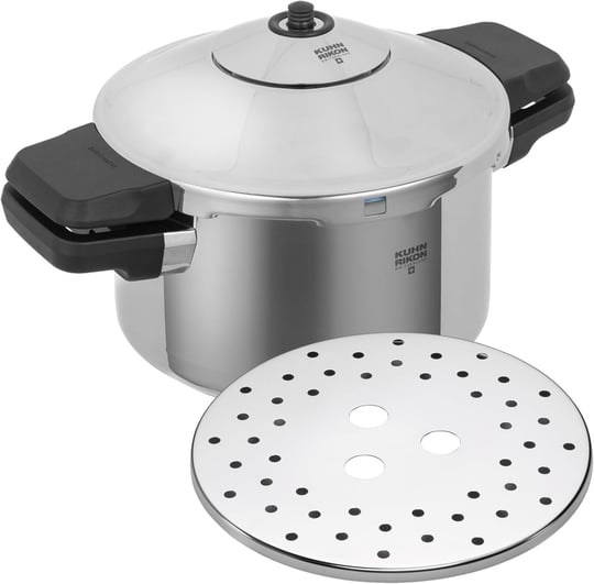 KUHN RIKON 3016 Düdüklü Tencere/Düdüklü Tencere DUROMATIC Inox Yan Sap Modeli, İndüksiyon, Paslanmaz Çelik, Gümüş, 4 Litre/24 cm
