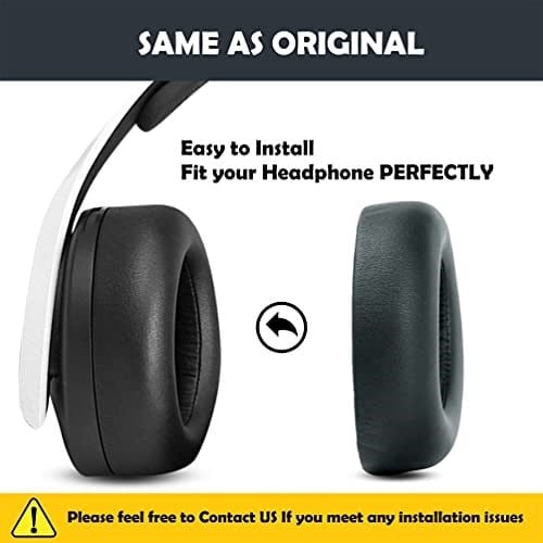 Kulaklık Yastığı Yedeği Uyumlu Playstation 5 Pulse 3D PS5 Kablosuz Kulaklıklar Yastığı Yumuşak Protein Derisi/Hafıza Köpüğü ile