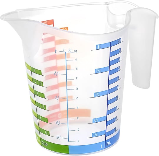 Kullan At Market Plastik Ölçü Kabı 1000ml 123x100x126 mm 1 Adet