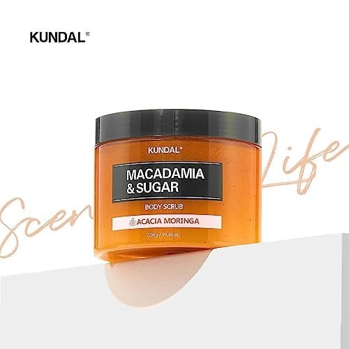 KUNDAL Macadamia Özlü Vücut Peelingi Macadamia & Sugar Body Scrub 550g (Pink Grapefruit)