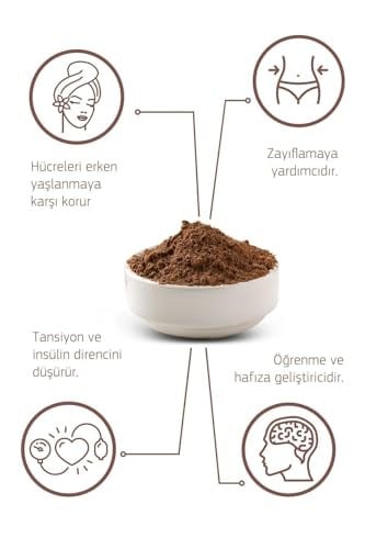 Kuru Yeşil Ham Kakao - Ham Kakao Tozu - Kakao Tozu - Naturel Kakao Tozu - Raw Cacao - 150 gr