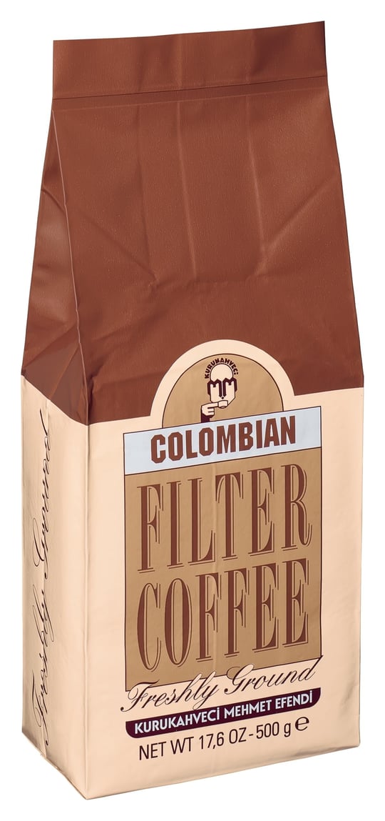 Kurukahveci Mehmet Efendi Colombian Filtre Kahve Folyo 500 gr