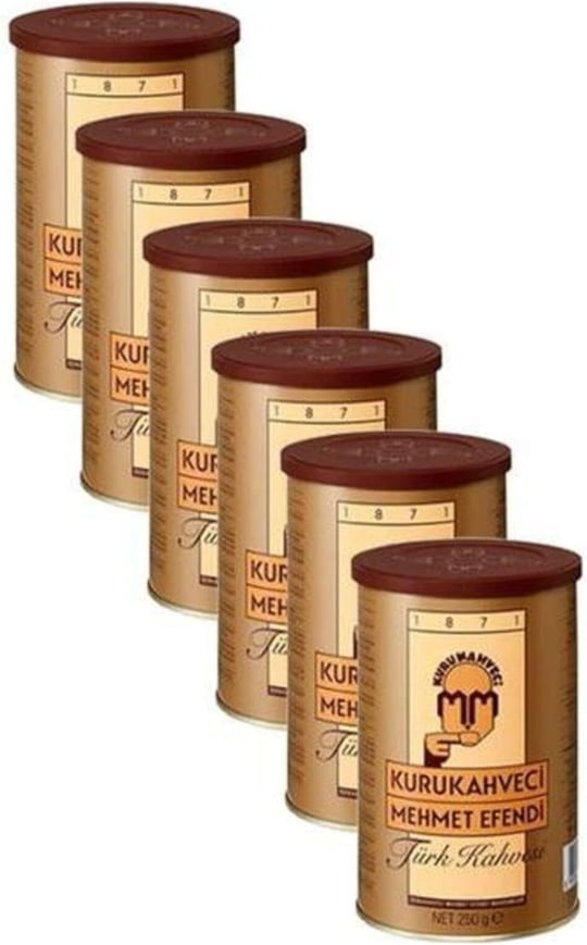 Kurukahveci Mehmet Efendi Türk Kahvesi 250 Gr Teneke X 6 Adet