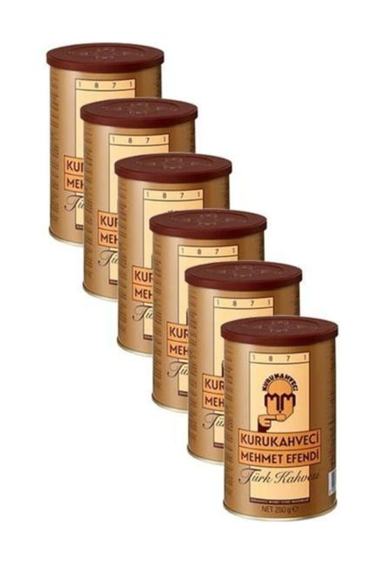 Kurukahveci Mehmet Efendi Türk Kahvesi 250 Gr Teneke X 6 Adet